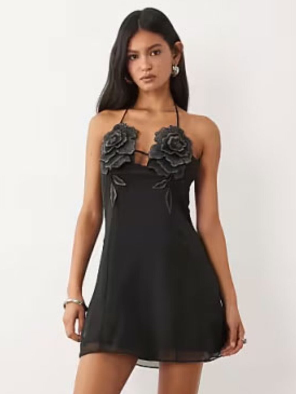 JW PEI Flower Embroidered Mini Dress